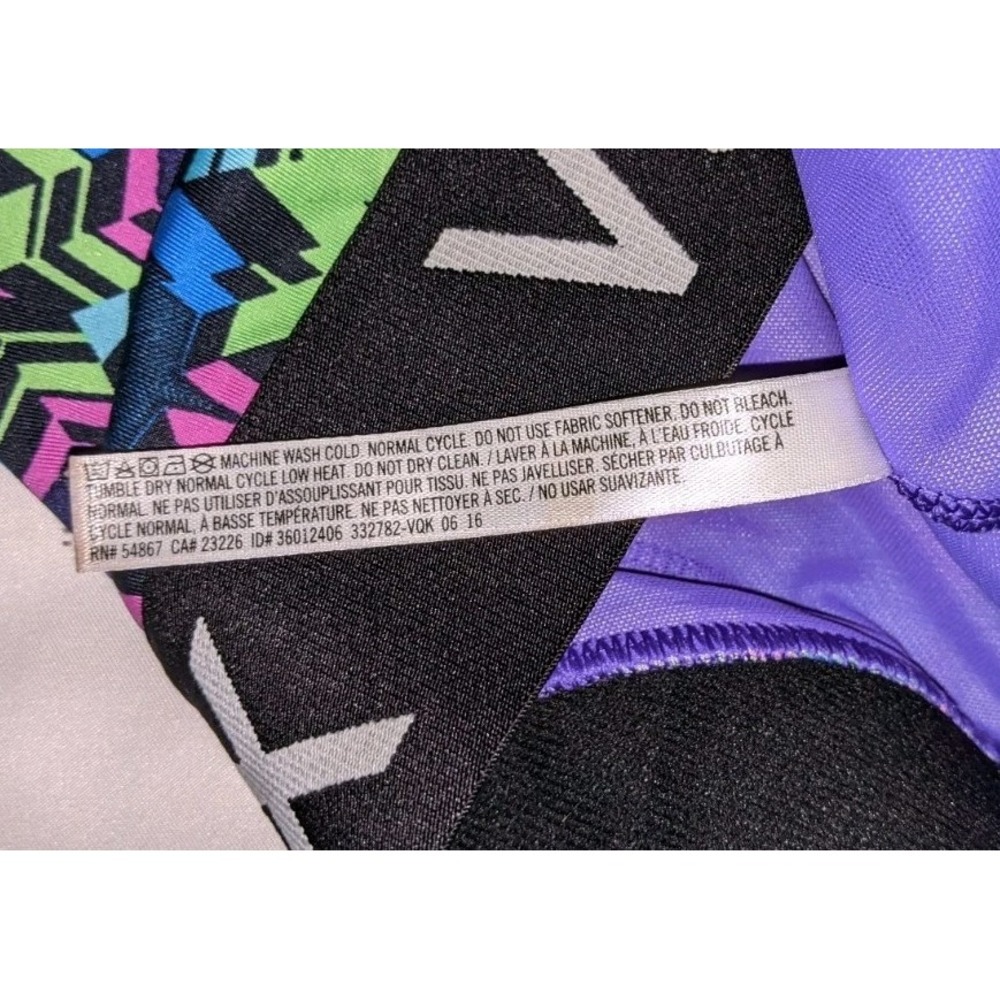 Victoria's Secret Sports Bra Size Medium Multicolor Geometric Logo Band - Picture 6 of 16
